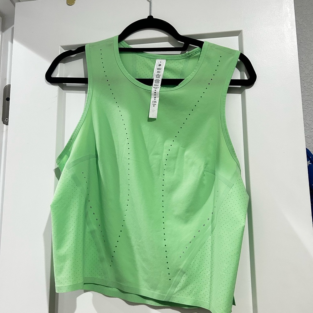 Lululemon Athletica Green Crop Tank Top